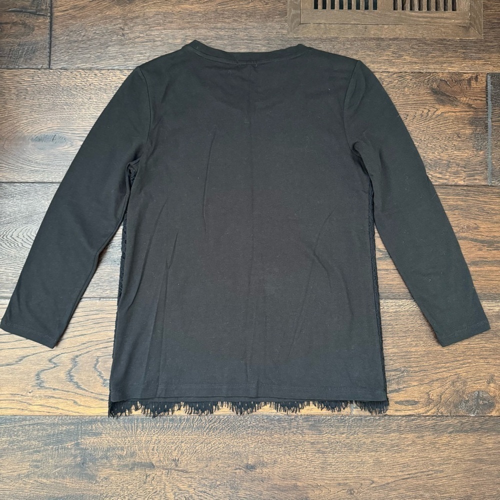 J. Crew Lace Front Black Shirt - Picture 5 of 5